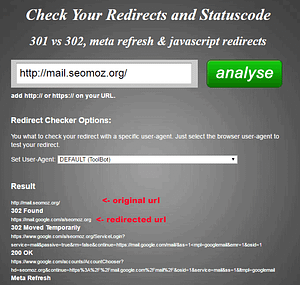 example URL checker service